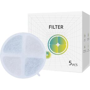 Cat Water Fountain Filter Replacement Filters for Petsuper 63oz / 1.8L Automatic Dog Water Dispenser 5 Pack