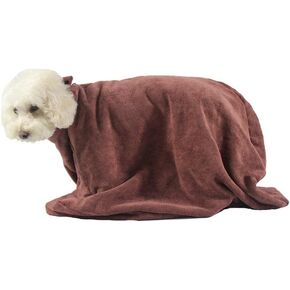 Dog Bathrobe Towel,Microfiber Dog Bag,Bathrobe Absorbent Zipper for Puppy Small Medium Dogs