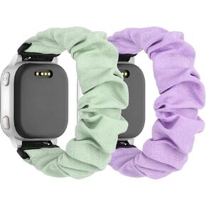 Scrunchie Bands Compatible with Amigo Jr Watch, Cute Stretchy Solo Loop Watch Strap Replacement, Easy for Kids Boys Girls to Put on and Take off
