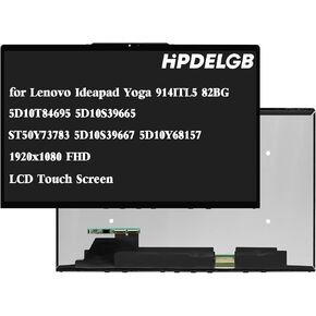 Replacement for Lenovo Ideapad Yoga 9-14ITL5 82BG 5D10T84695 5D10S39665 ST50Y73783 5D10S39667 5D10Y68157 1920x1080 FHD LCD Touch Screen Display Assembly