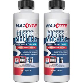 مزيل الترسبات ومنظف ماكينة القهوة MAXTITE (8 أونصة) - صُنع في الولايات المتحدة الأمريكية - حل عالمي لإزالة الترسبات من أجل Keurig وNespresso وDelonghi وجميع ماكينات القهوة والإسبريسو ذات الاستخدام الواحد in Kuwait