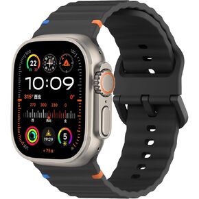 Sport Bands for Apple Watch Band 40mm 41mm 42mm 38mm 45mm 44mm 46mm iWatch Wristband for Women Men,Waterproof Soft Silicone Strap for Apple Watch Series 10 9 8 7 6 5 4 3 SE 2nd Ultra/2 49mm 41 45 mm