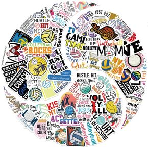50 Pieces Tennis Stickers, Tennis Vinyl Stickers for Water Bottle, Helmet, Laptop, Phone, Tennis Gifts, Ball Party Favors, Sport Stickers Tennis Decorations for Kids Teens Boy (Tennis)
