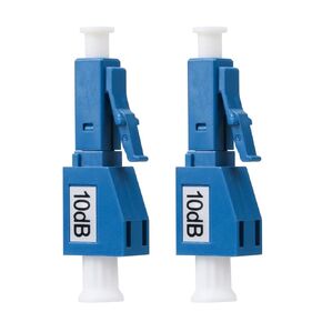 2 Pack LC/UPC Fiber Optic Attenuator 10dB, Fixed Single Mode Fiber Optic Attenuator, LC-UPC Male to Female