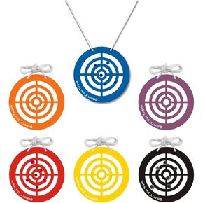 Shooting Targets Discs - 6 Pack Shatterproof Plastic Disc Target for Range Reuse - Adhesive Splatter Target Paper, Perfect for Indoor and Outdoor