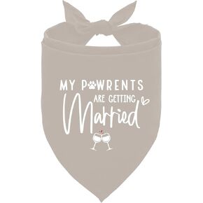 My Parents are Getting Married Dog Bandana, Dog Wedding Bandana, Gray Dog Bandana, Dog Engagement Bandana, Dog Wedding Outfit, Pet Dog Triangle Scarf, Gift for Dog Lover (F22)