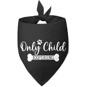 Only Child Expiring Dog Bandana Pregnancy Announcement Dog Bandana Baby Announcement Funny Dog Bandana Gender Reveal Photo Prop Pet Scarf Accessories for Pet Dog Lovers Gifts