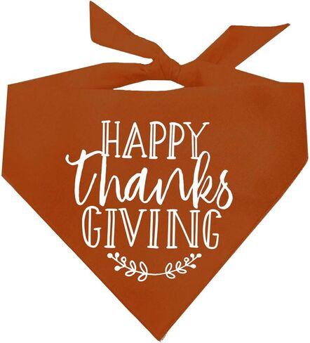 Happy Thanksgiving Dog Bandana (Dark Orange, OS 186) in Saudi Arabia