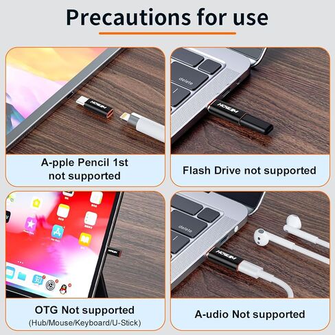 Lightning to USB C Adapter 2 Pack,PD27W/66W Fast Charging&Transfer,Lightning Female to USB C Male,Type C Charger Converter Cable for i-Phone 15 16 Series,i-Pad,G-alaxy,P-ixel,Not for A-udio/OTG Black in Saudi Arabia