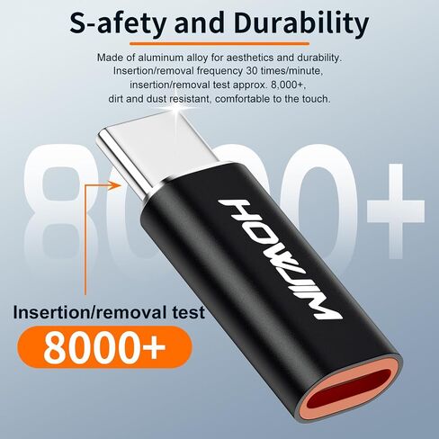 Lightning to USB C Adapter 2 Pack,PD27W/66W Fast Charging&Transfer,Lightning Female to USB C Male,Type C Charger Converter Cable for i-Phone 15 16 Series,i-Pad,G-alaxy,P-ixel,Not for A-udio/OTG Black in Saudi Arabia