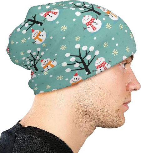 Christmas Beanie Hat Adult Skull Cap Warm Slouchy Knit Hat Chemo Cap Cancer Headwear for Men Women in Saudi Arabia