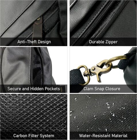 Crossbody Sling Bag Smell Odor Bag Shoulder Daypacks Backpack Travel Bag - Grey in Saudi Arabia