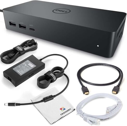 حزمة محطة الإرساء UD22 من Dell - تشتمل على Dell Universal Dock UD22 وكابل HDMI وإيثرنت ومحول طاقة بقدرة 130 وات - قاعدة إرساء للكمبيوتر المحمول USB-C - حل اتصال فعال (متجدد) in Saudi Arabia