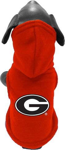 سترة للكلاب بغطاء للرأس مصنوعة من الصوف القطبي من All Star Dogs NCAA Georgia Bulldogs، مقاس X-Small باللون الأحمر in Kuwait