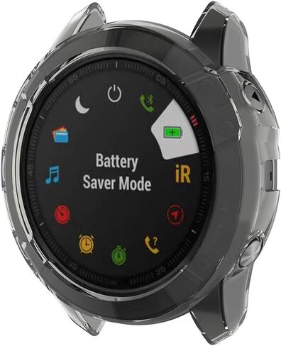 غطاء حافظة Disscool TPU لهاتف Garmin Fenix ​​6X، غطاء حماية ناعم مضاد للسقوط من مادة TPU لهاتف Garmin Fenix ​​6X (TPU أسود) in Kuwait