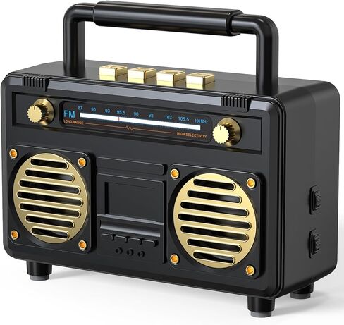 Mini Cute Bluetooth Speaker, Gift for Women Teen Girls, Pink Decor Aesthetic for Bedroom, Room, Desk, Office, Kitchen, Home Accessories with Small Vintage Radio Style, Wireless Speaker Support TF Card in Kuwait