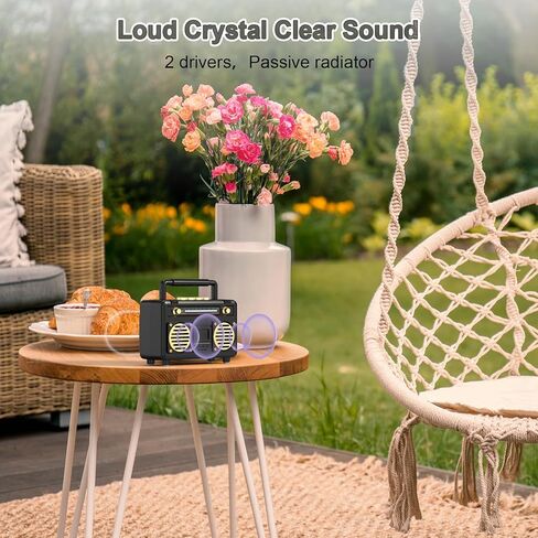 Mini Cute Bluetooth Speaker, Gift for Women Teen Girls, Pink Decor Aesthetic for Bedroom, Room, Desk, Office, Kitchen, Home Accessories with Small Vintage Radio Style, Wireless Speaker Support TF Card in Kuwait