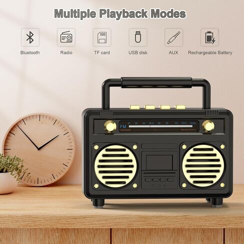 Mini Cute Bluetooth Speaker, Gift for Women Teen Girls, Pink Decor Aesthetic for Bedroom, Room, Desk, Office, Kitchen, Home Accessories with Small Vintage Radio Style, Wireless Speaker Support TF Card in Kuwait