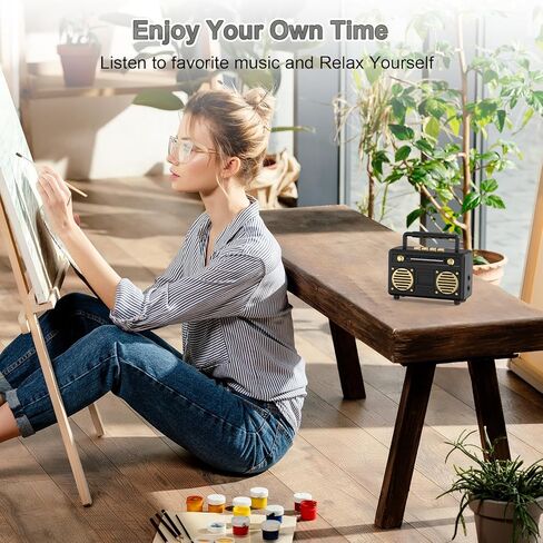 Mini Cute Bluetooth Speaker, Gift for Women Teen Girls, Pink Decor Aesthetic for Bedroom, Room, Desk, Office, Kitchen, Home Accessories with Small Vintage Radio Style, Wireless Speaker Support TF Card in Kuwait