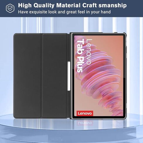 حافظة تابلت ProCase لجهاز Lenovo Tab Plus 11.5 بوصة 2024، غطاء ذكي بقشرة صلبة لإصدار Lenovo Tab Plus 2024 مقاس 11.5 بوصة - أسود in Saudi Arabia