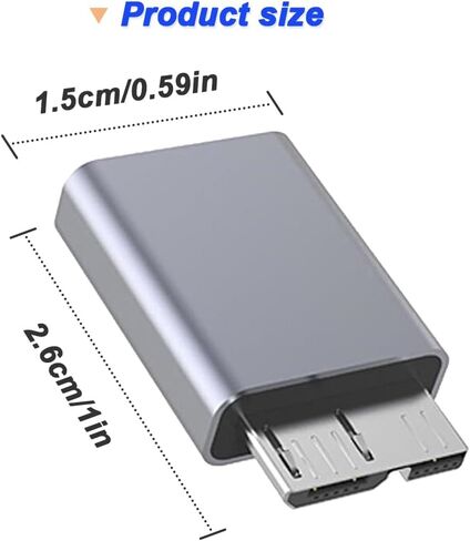 محول USB C إلى Micro B، محول تمديد USB 3.1 Type-C أنثى إلى USB 3.0 Micro B ذكر لكابل القرص الصلب، SSD، HDD (4 حزم) in Saudi Arabia