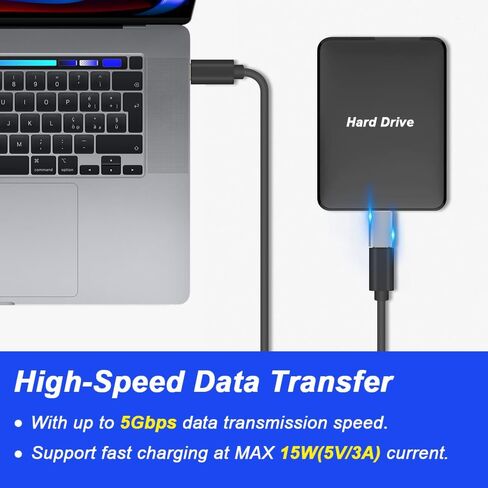 محول USB C إلى Micro B، محول تمديد USB 3.1 Type-C أنثى إلى USB 3.0 Micro B ذكر لكابل القرص الصلب، SSD، HDD (4 حزم) in Saudi Arabia
