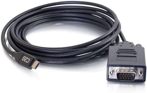 C2G، كابل USB C، USB C إلى VGA، كابل محول فيديو، 10 قدم (3 متر)، Cables to Go 26897، أسود in Kuwait