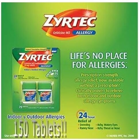 Cetirizine Hcl/Antihistamine (10 mg), 100 Tablets in Saudi Arabia
