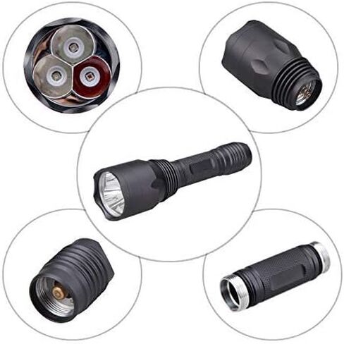 أخضر أحمر الأشعة فوق البنفسجية ضوء 3 LED الصيد مصباح يدوي الغزلان الدم المقتفي ضوء أحمر للرؤية الليلية أضواء الصيد الخضراء الضوء الأسود التكتيكية 3 ألوان في 1 مشاعل للخنزير، المفترس، ذئب البراري الصيد الليلي in Kuwait