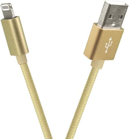 3FT Fast Charging Lightning Cable,Apple MFi Certified USB to Lightning Charger + Sync Cable Compatible with iPhone 11/11 Pro/11 Pro MAX/XS/XS MAX/XR/X/8/8 Plus/7/7 Plus/MacBook (B/Gold) in Saudi Arabia