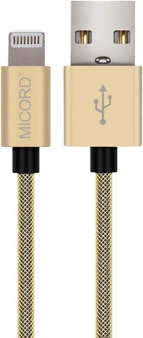 3FT Fast Charging Lightning Cable,Apple MFi Certified USB to Lightning Charger + Sync Cable Compatible with iPhone 11/11 Pro/11 Pro MAX/XS/XS MAX/XR/X/8/8 Plus/7/7 Plus/MacBook (B/Gold) in Saudi Arabia