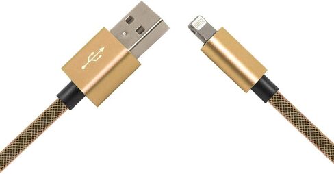 3FT Fast Charging Lightning Cable,Apple MFi Certified USB to Lightning Charger + Sync Cable Compatible with iPhone 11/11 Pro/11 Pro MAX/XS/XS MAX/XR/X/8/8 Plus/7/7 Plus/MacBook (B/Gold) in Saudi Arabia