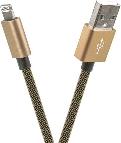3FT Fast Charging Lightning Cable,Apple MFi Certified USB to Lightning Charger + Sync Cable Compatible with iPhone 11/11 Pro/11 Pro MAX/XS/XS MAX/XR/X/8/8 Plus/7/7 Plus/MacBook (B/Gold) in Saudi Arabia