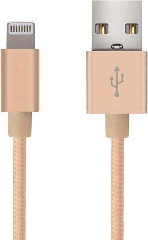 3FT Fast Charging Lightning Cable,Apple MFi Certified USB to Lightning Charger + Sync Cable Compatible with iPhone 11/11 Pro/11 Pro MAX/XS/XS MAX/XR/X/8/8 Plus/7/7 Plus/MacBook (B/Gold) in Saudi Arabia