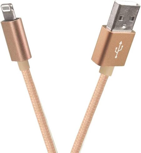 3FT Fast Charging Lightning Cable,Apple MFi Certified USB to Lightning Charger + Sync Cable Compatible with iPhone 11/11 Pro/11 Pro MAX/XS/XS MAX/XR/X/8/8 Plus/7/7 Plus/MacBook (B/Gold) in Saudi Arabia