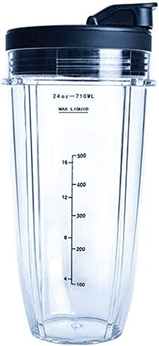 أكواب بوزن 24 أونصة، متوافقة مع BL480، BL490، BL640، BL680 مناسبة لخلاطات سلسلة Nutri Ninja Auto IQ (عبوة من قطعتين) in Kuwait