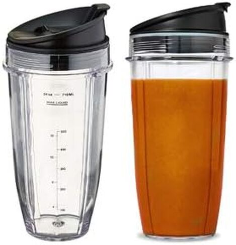 أكواب بوزن 24 أونصة، متوافقة مع BL480، BL490، BL640، BL680 مناسبة لخلاطات سلسلة Nutri Ninja Auto IQ (عبوة من قطعتين) in Kuwait