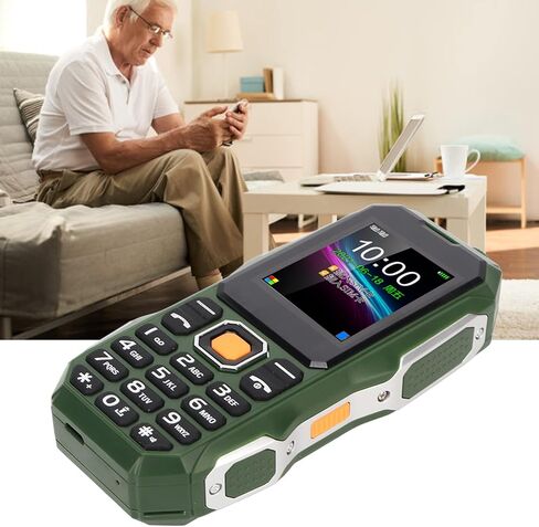 Mini Rugged Cell Phone for Senior, 1.8 Inch Waterproof Drop Proof and Dust Proof Outdoor Mobile Phone, 5800mAh Battery 32MB Unlocked GSM Cell Phone (OD Green) in Saudi Arabia