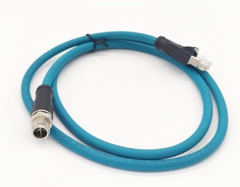 3.28ft M12 8 Pin X Code Male to RJ45 Male High Flex Cat6 Ethernet Cable, M12 8 Pin to RJ45 Industrial Connector Cable Shielded Field Wireable Cable Assembly for Automation Application 1Meter in Kuwait