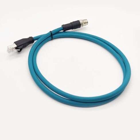 3.28ft M12 8 Pin X Code Male to RJ45 Male High Flex Cat6 Ethernet Cable, M12 8 Pin to RJ45 Industrial Connector Cable Shielded Field Wireable Cable Assembly for Automation Application 1Meter in Kuwait