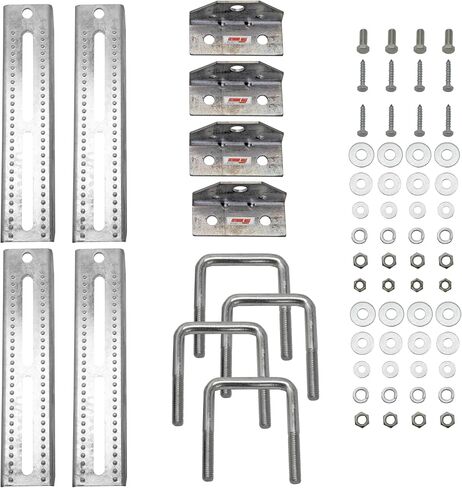 Extreme Max 3006.7072 12" Galvanized Swivel-Top Bunk Bracket with Hardware for 2" x 3" Trailer - 2-Pack in Saudi Arabia