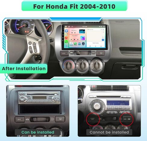 [2G+64G] for Honda Fit 2004-2010 Android 13 Car Stereo Wireless CarPlay Android Auto, 9-Inch Touchscreen GPS Navigation Radio with WiFi BT FM RDS Backup Camera Microphone in Saudi Arabia