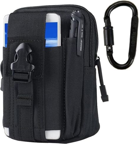 حقيبة الخصر التكتيكية EDC مولي الخصر حقيبة حزام الهاتف المحفظة الحقيبة الحافظة محفظة في الهواء الطلق حمل الحقيبة العالمية لأدوات الهواتف الذكية مع حلقة تسلق سبائك الألومنيوم in Kuwait