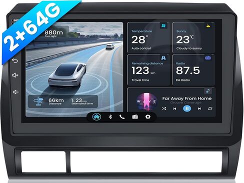 Car Radio Stereo for Toyota Tacoma 2005-2013: 2+64G Upgrade with Wireless CarPlay Android Auto 9 inch Touch Screen - 5G WiFi/GPS/Bluetooth in Saudi Arabia