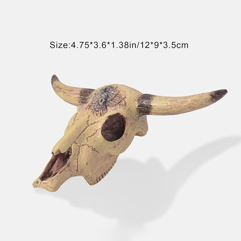 Aquarium Decoration, Fish Tank Small Skull,Fish Turtle Hidden, Bonsai beautification,Decor Statue for Fish Aquarium Cave Landscape(Cattle Skull) in Saudi Arabia