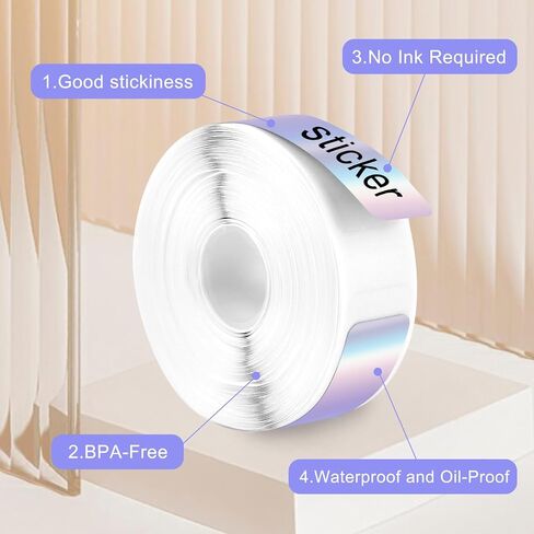 3 Rolls Label Maker Tapes for Phomemo D30 Labeling Sticker, 480Pcs 12mm x 40mm White Adhesive Label Tape Sticker, Waterproof Label Printer Tape Paper for Office Household Supplies in Saudi Arabia
