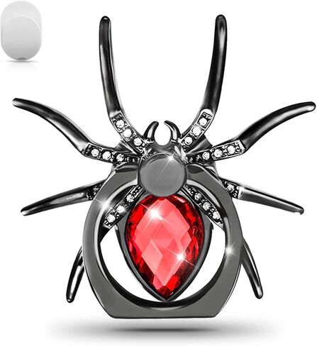 Spider Ring Holder Stand for Mobile, Tablets, 360 Degree Rotation Universal Finger Kickstand with Polished Metal Phone Grip for Cell Phone (Purple) in Saudi Arabia