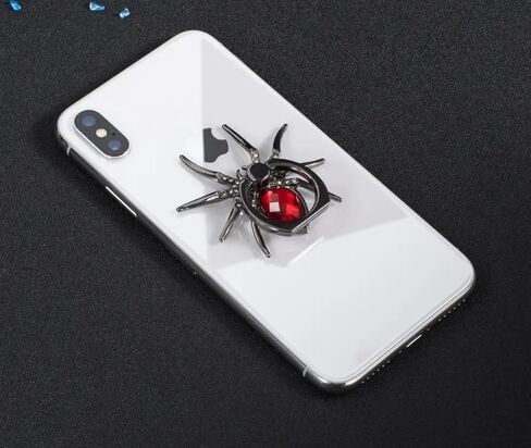 Spider Ring Holder Stand for Mobile, Tablets, 360 Degree Rotation Universal Finger Kickstand with Polished Metal Phone Grip for Cell Phone (Purple) in Saudi Arabia
