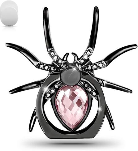 Spider Ring Holder Stand for Mobile, Tablets, 360 Degree Rotation Universal Finger Kickstand with Polished Metal Phone Grip for Cell Phone (Purple) in Saudi Arabia