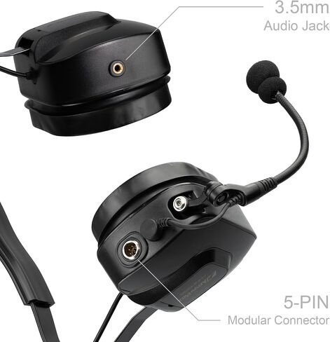 Arrowmax AHDH0135-BK-M1 سماعة رأس بخاصية إلغاء الضوضاء خلف الرأس متوافقة مع Motorola CP200D CP100D R2 DEP450 BPR40D CP200 CP185 BPR40 CLS1410 CLS1110 DTR700 DTR650 RDU4100 RDU4160D RMU2040 in Kuwait